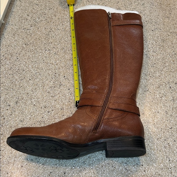 NIB WIDE CALF 8M Naturalizer Leather N5 Comfort Jodee Light Brown Riding Boots - Picture 9 of 15